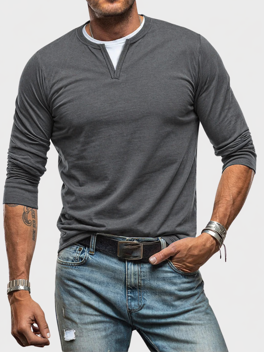 FEDERICO™ | Maglia a maniche lunghe con scollo a V