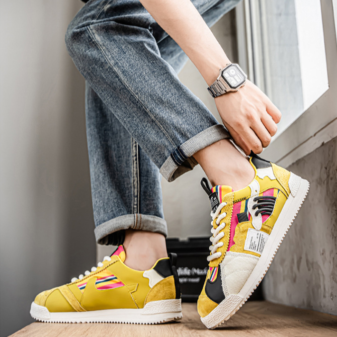 FEDERICO™ | Scarpe da ginnastica retrò a blocchi di colore