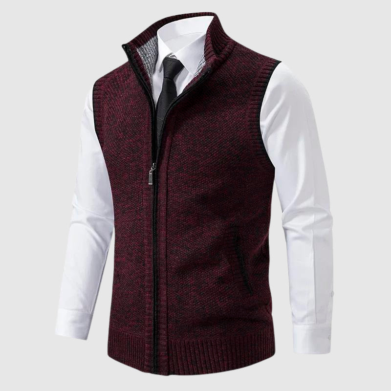 FEDERICO™ | Gilet in maglia con cerniera integrale