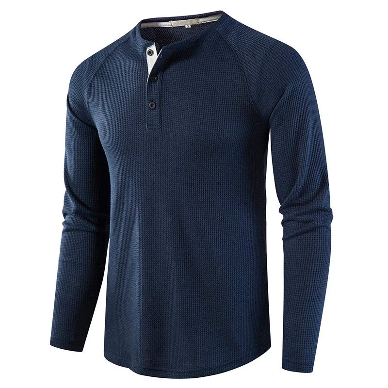 FEDERICO™ | Maglietta Henley a maglia a nido d'ape