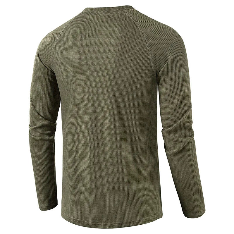 FEDERICO™ | Maglietta Henley a maglia a nido d'ape