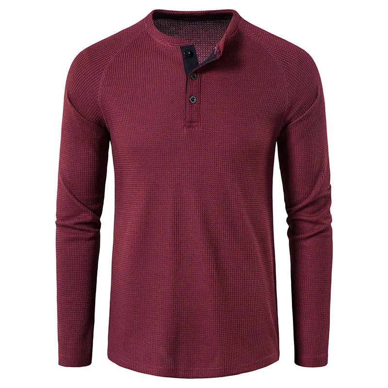 FEDERICO™ | Maglietta Henley a maglia a nido d'ape