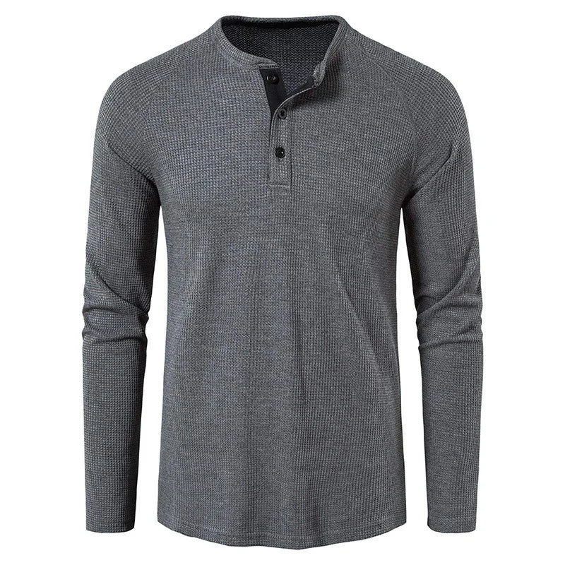 FEDERICO™ | Maglietta Henley a maglia a nido d'ape