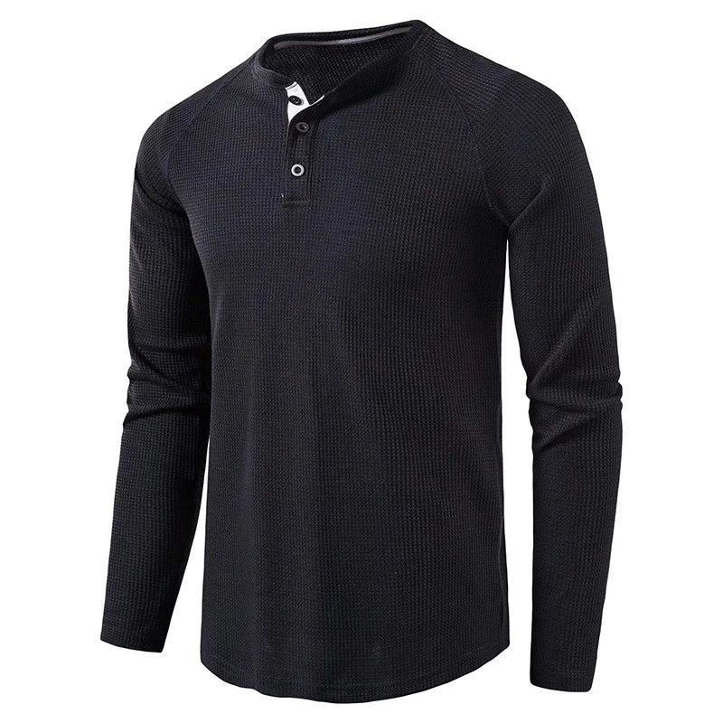 FEDERICO™ | Maglietta Henley a maglia a nido d'ape