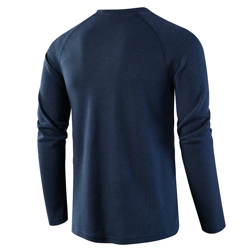 FEDERICO™ | Maglietta Henley a maglia a nido d'ape