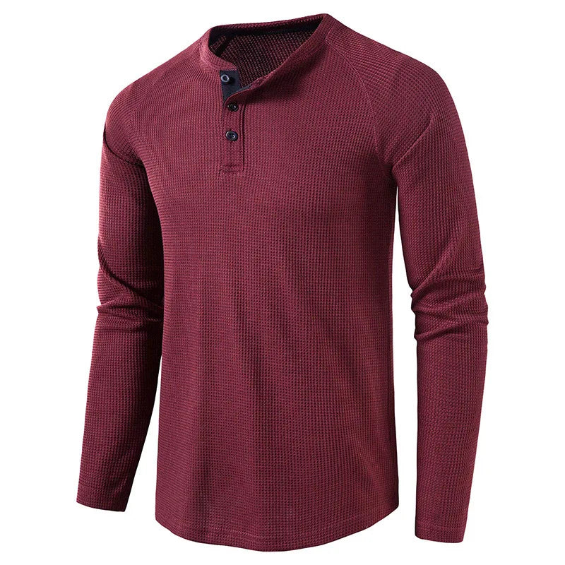 FEDERICO™ | Maglietta Henley a maglia a nido d'ape