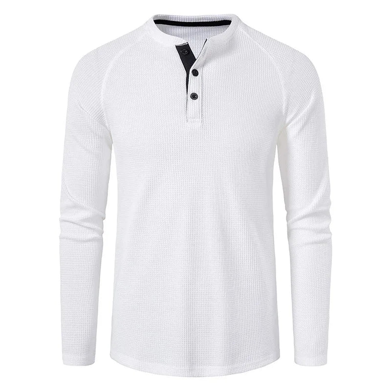 FEDERICO™ | Maglietta Henley a maglia a nido d'ape