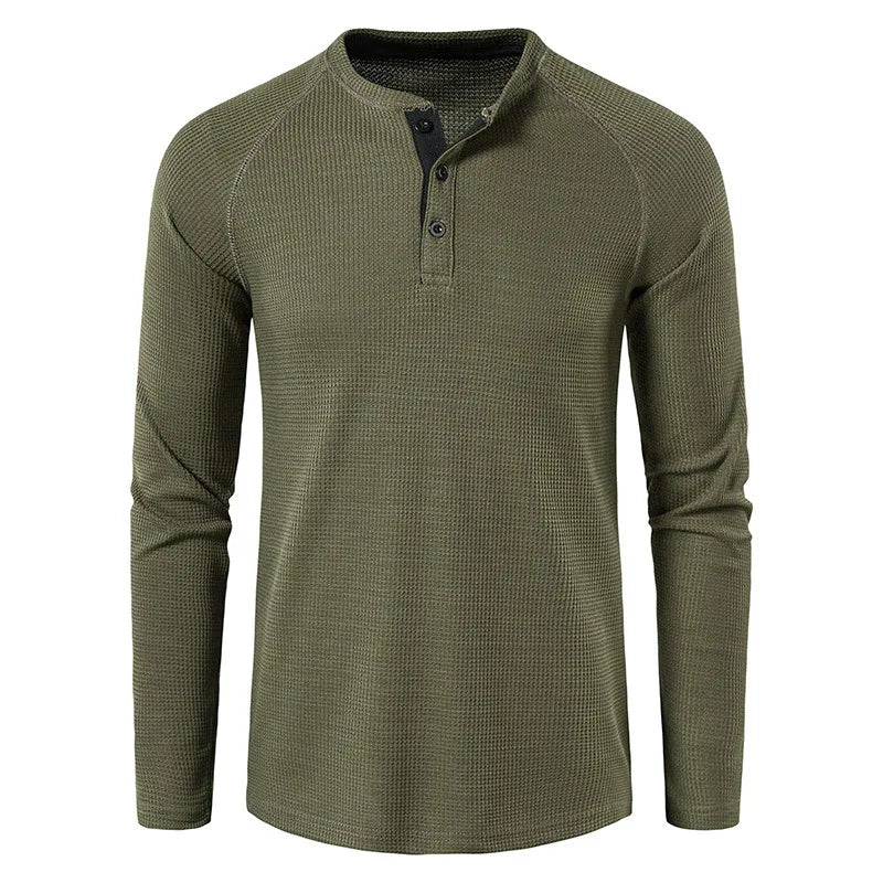 FEDERICO™ | Maglietta Henley a maglia a nido d'ape