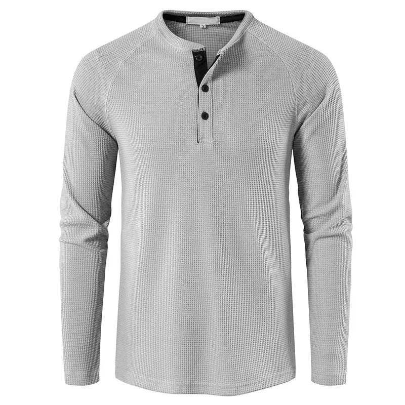 FEDERICO™ | Maglietta Henley a maglia a nido d'ape