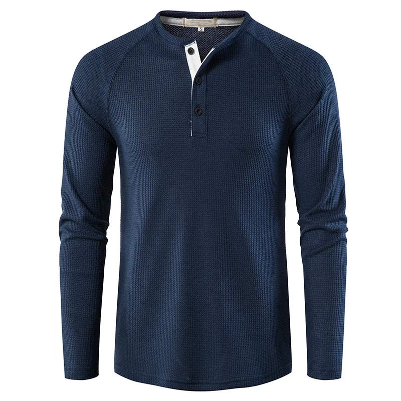 FEDERICO™ | Maglietta Henley a maglia a nido d'ape