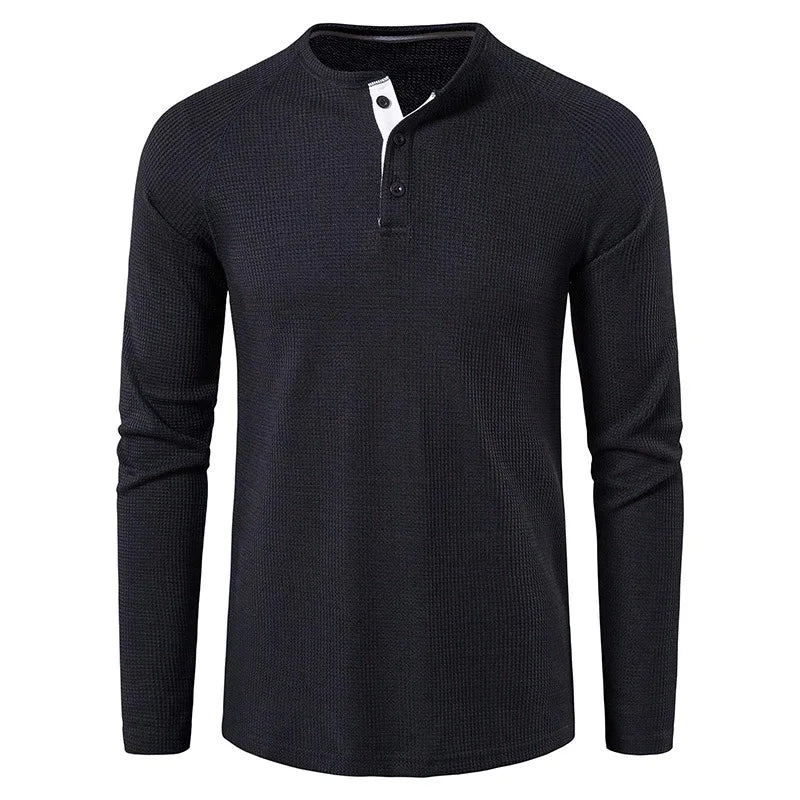 FEDERICO™ | Maglietta Henley a maglia a nido d'ape