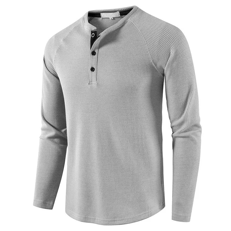 FEDERICO™ | Maglietta Henley a maglia a nido d'ape