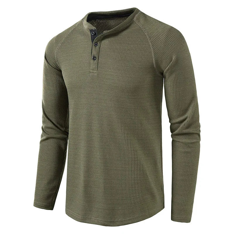 FEDERICO™ | Maglietta Henley a maglia a nido d'ape