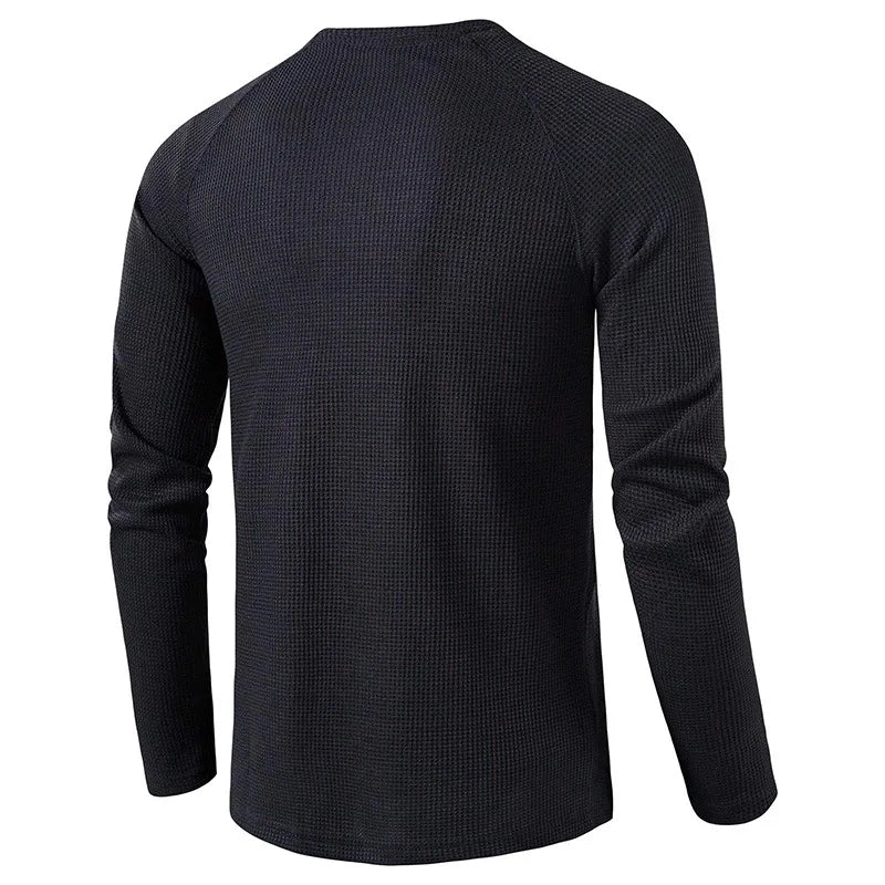 FEDERICO™ | Maglietta Henley a maglia a nido d'ape