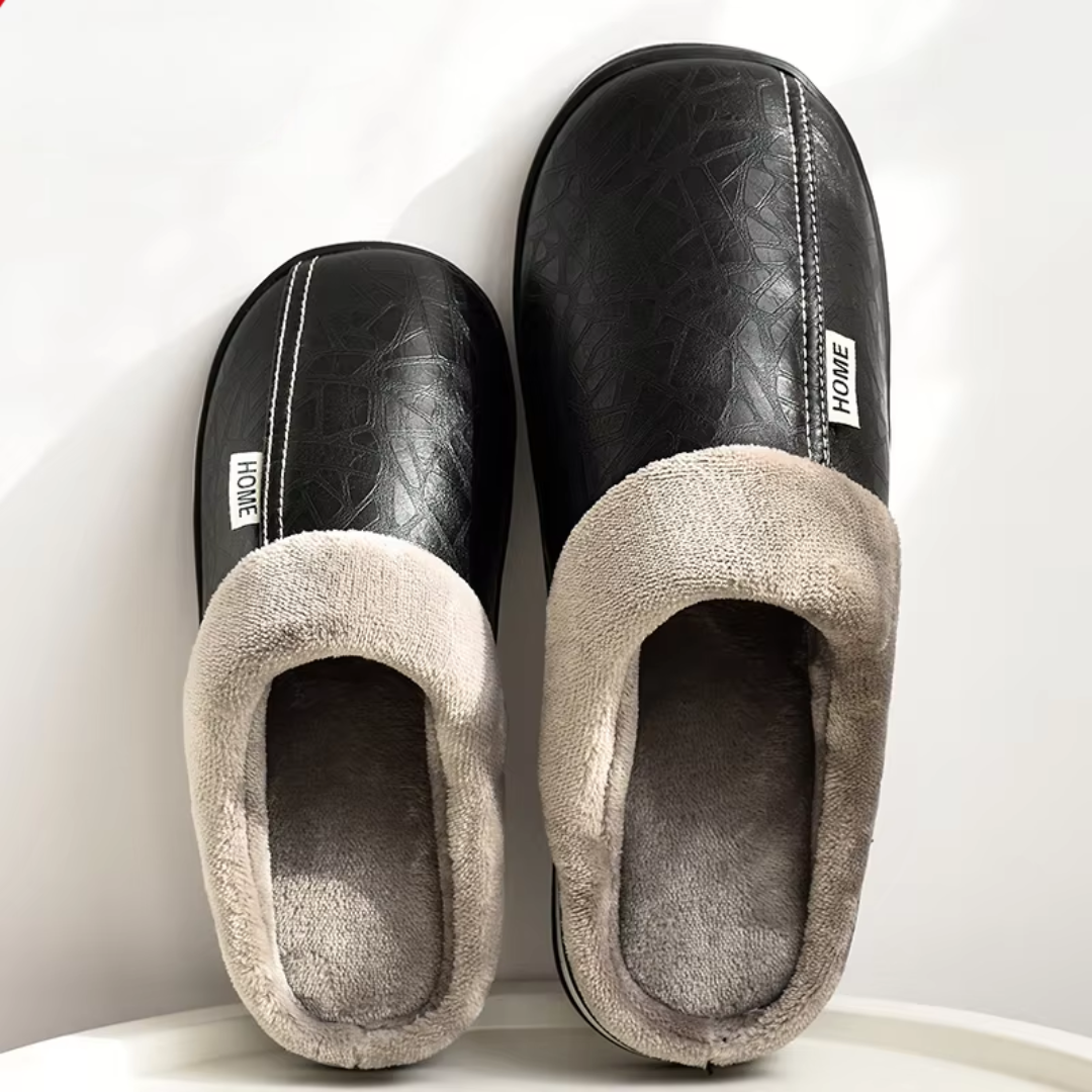 FEDERICO™ | Ciabatte uomo da casa in pelle – plantare ammortizzato