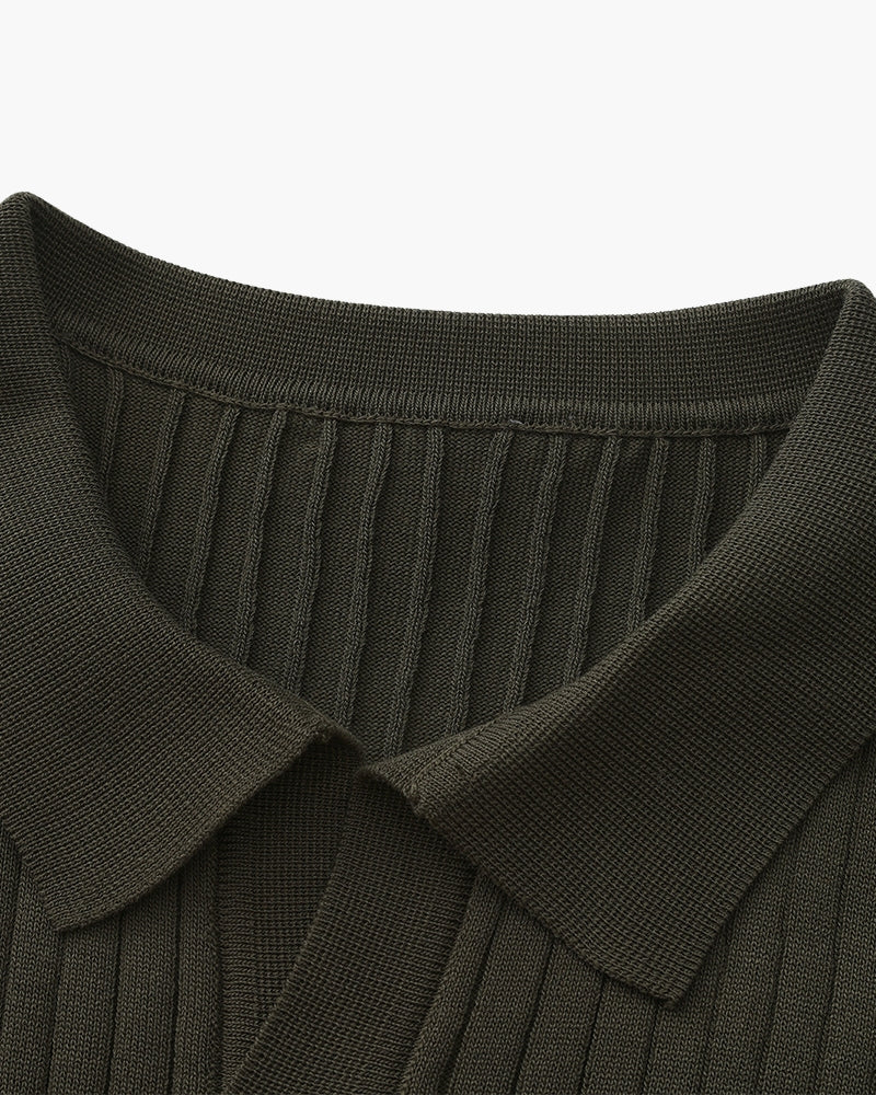 FEDERICO™ | Polo in maglia a coste con colletto classico