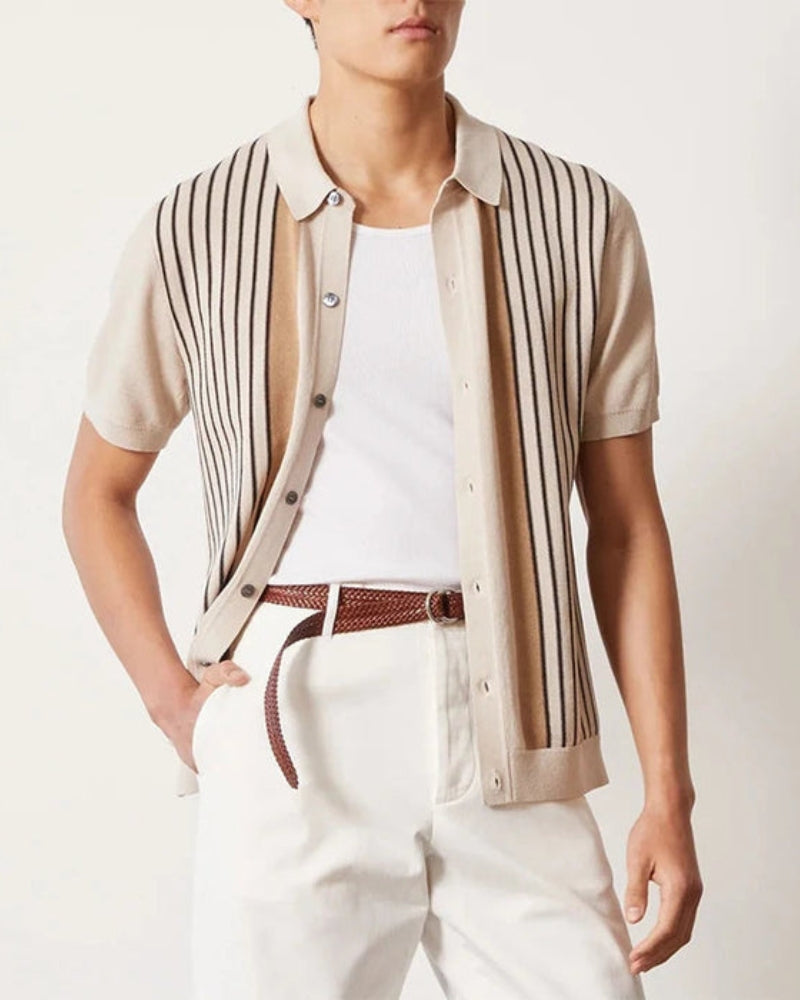 FEDERICO™ | POLO A RIGHE IN MAGLIA