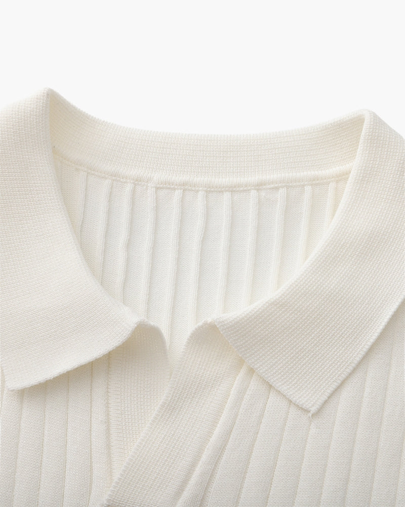 FEDERICO™ | Polo in maglia a coste con colletto classico