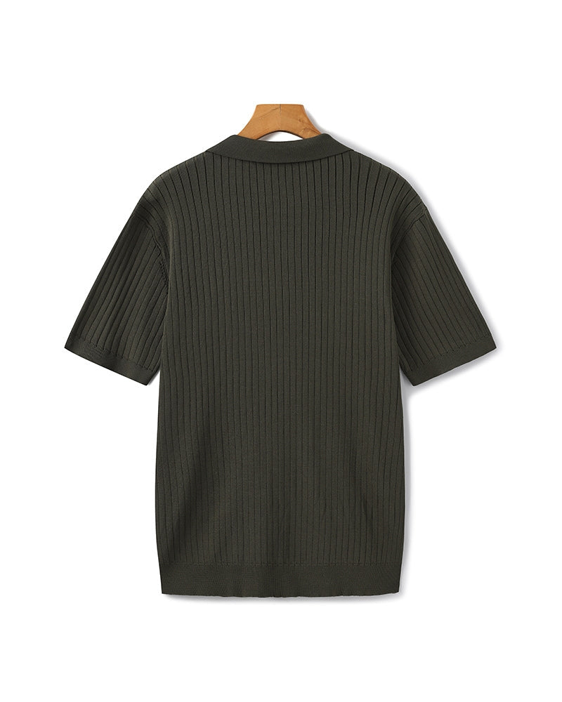 FEDERICO™ | Polo in maglia a coste con colletto classico