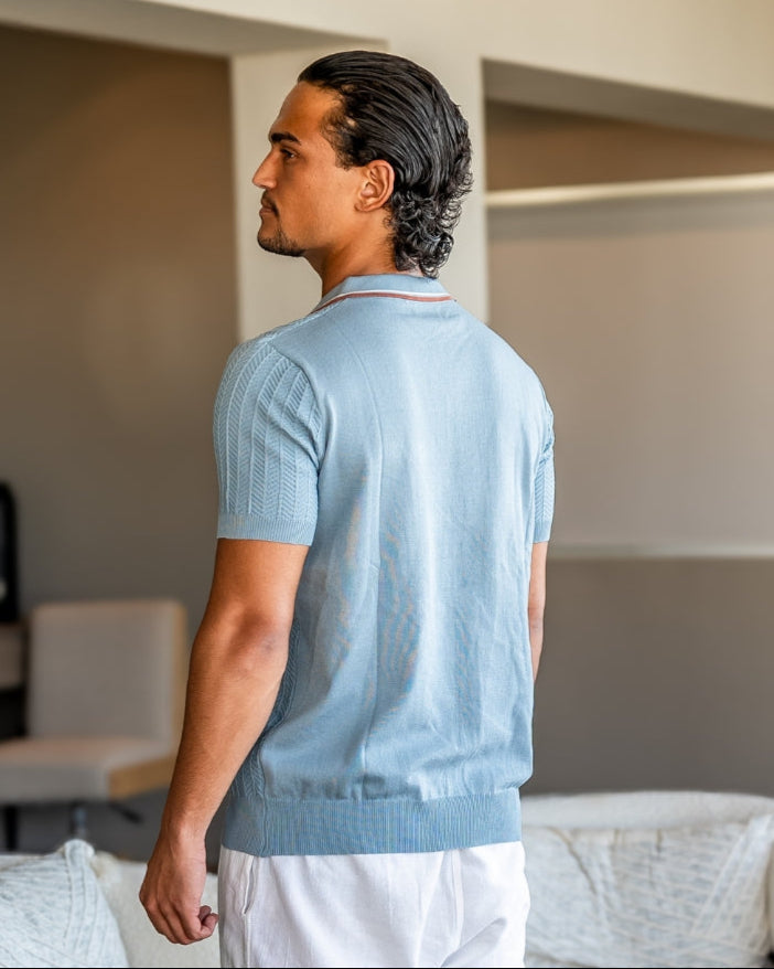 FEDERICO™ | Polo in maglia lavorata a rilievo