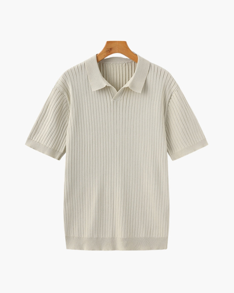 FEDERICO™ | Polo in maglia a coste con colletto classico