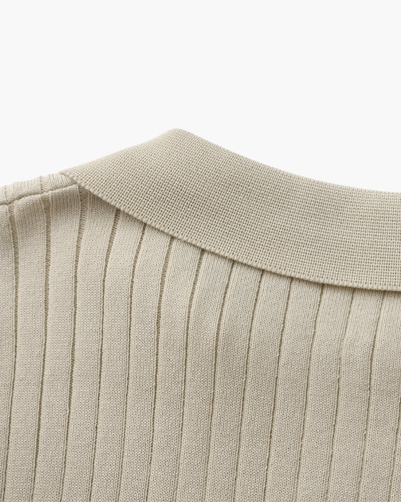 FEDERICO™ | Polo in maglia a coste con colletto classico