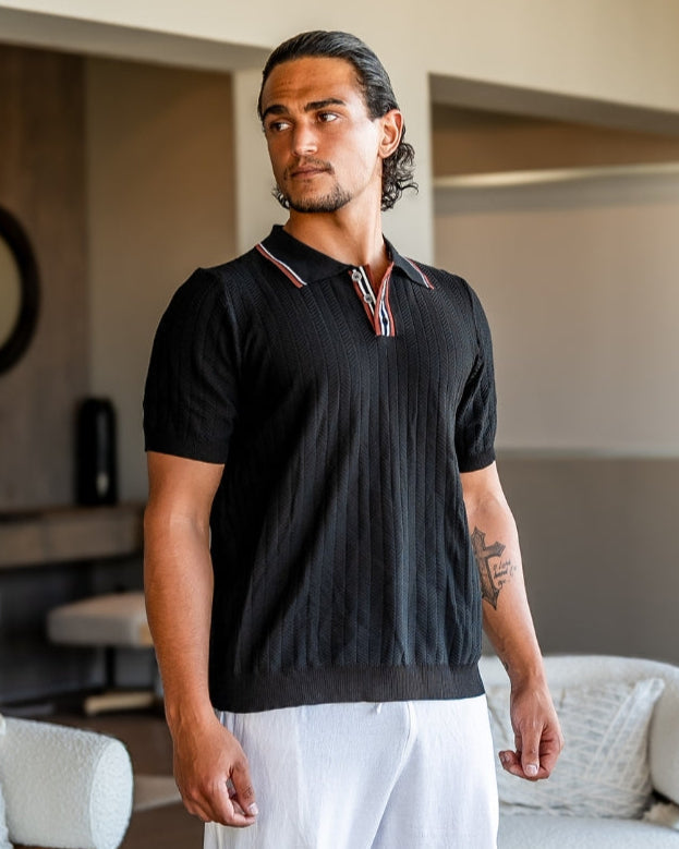 FEDERICO™ | POLO IN MAGLIA A SPINA DI PESCE