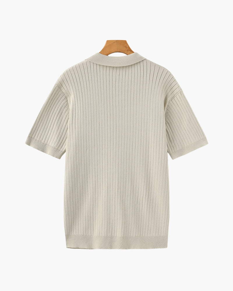 FEDERICO™ | Polo in maglia a coste con colletto classico