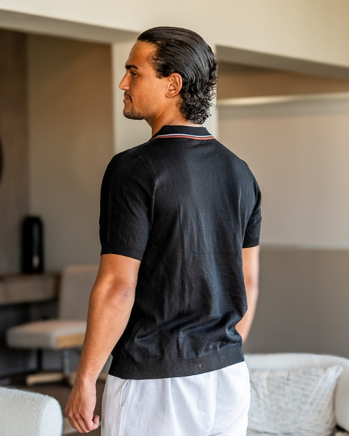 FEDERICO™ | Polo in maglia lavorata a rilievo