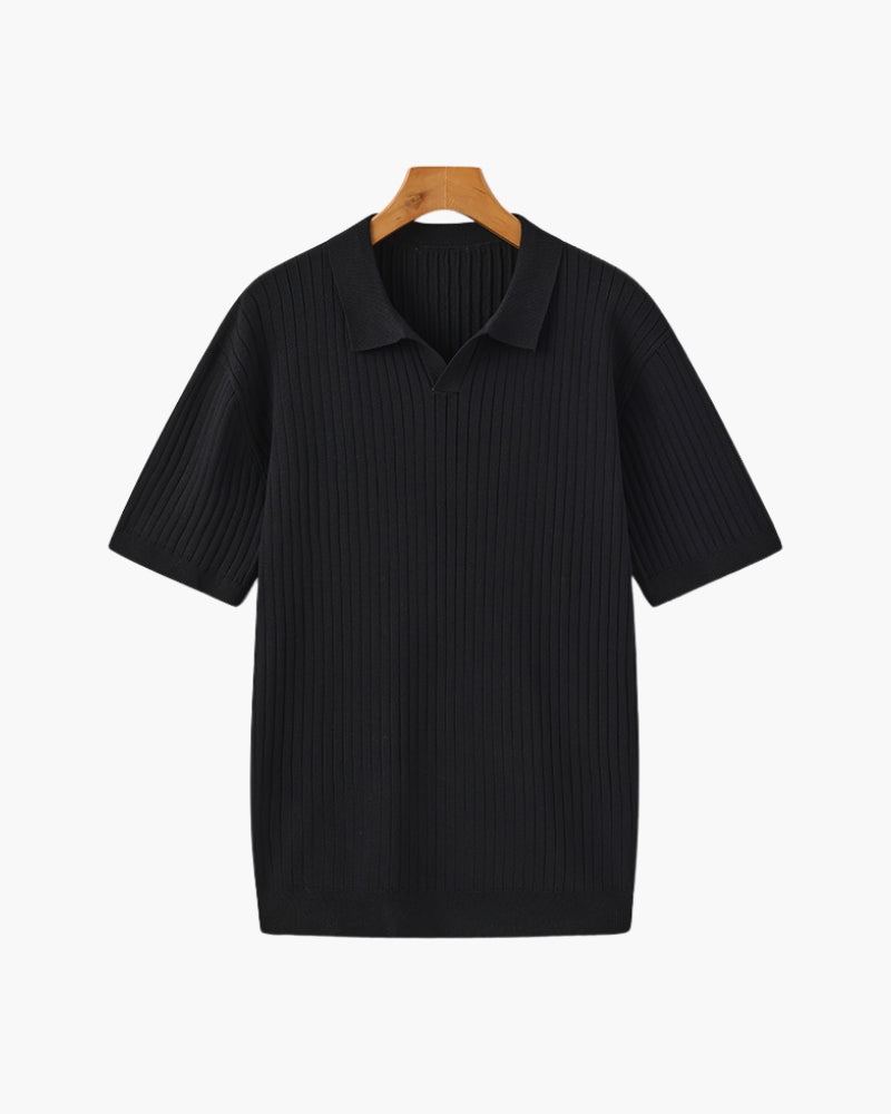 FEDERICO™ | Polo in maglia a coste con colletto classico