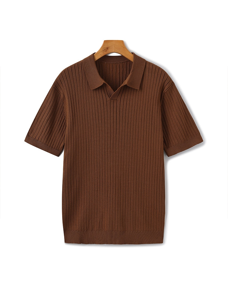 FEDERICO™ | Polo in maglia a coste con colletto classico