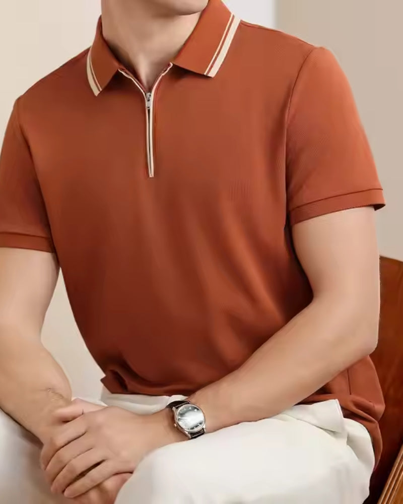 FEDERICO™ | POLO IN MAGLIA SPESSA CON ZIP AL COLLO