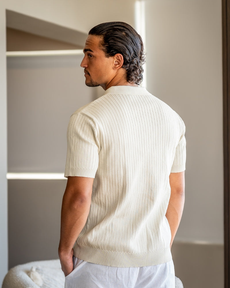 FEDERICO™ | Polo in maglia a coste con colletto classico
