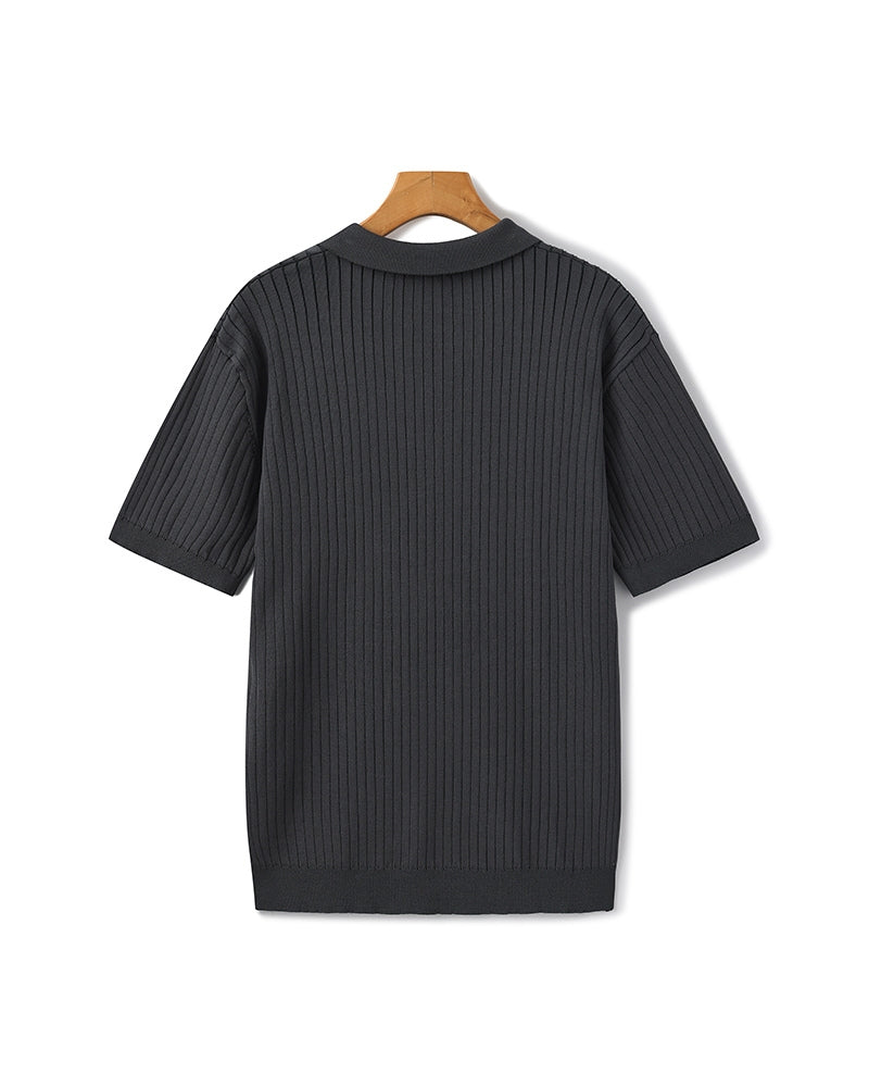 FEDERICO™ | Polo in maglia a coste con colletto classico