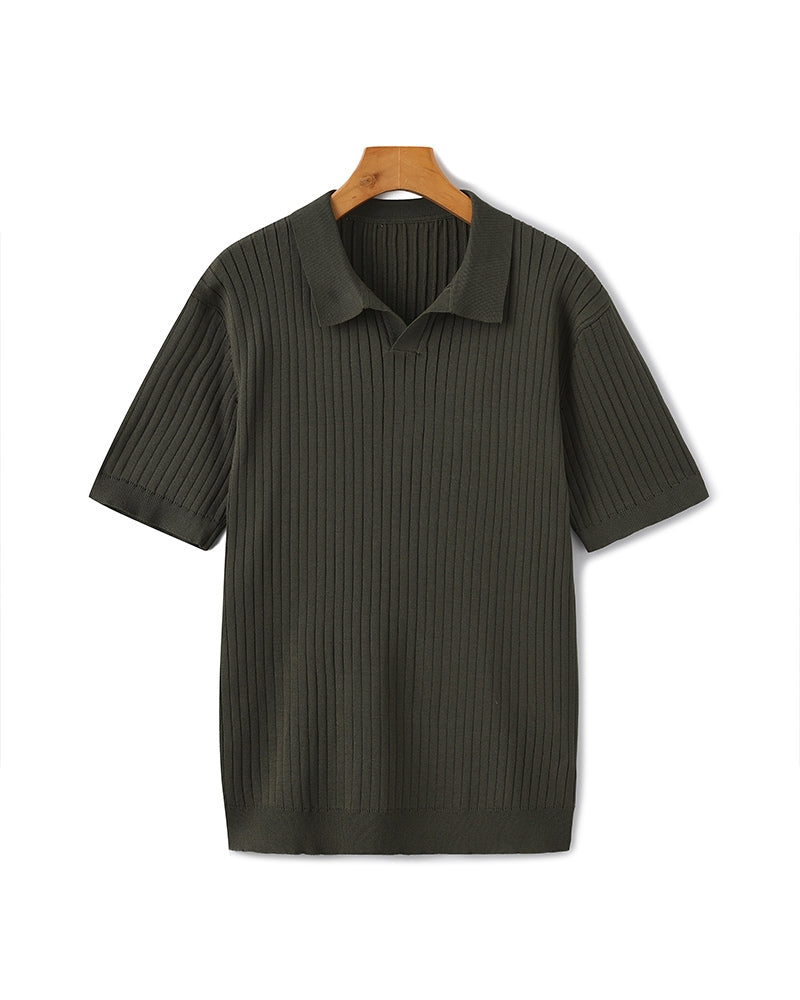 FEDERICO™ | Polo in maglia a coste con colletto classico