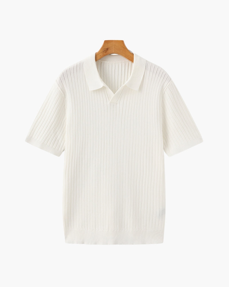 FEDERICO™ | Polo in maglia a coste con colletto classico