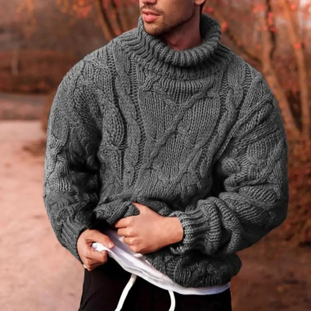 FEDERICO™ | Maglione collo alto uomo in maglia grossa – per l'inverno