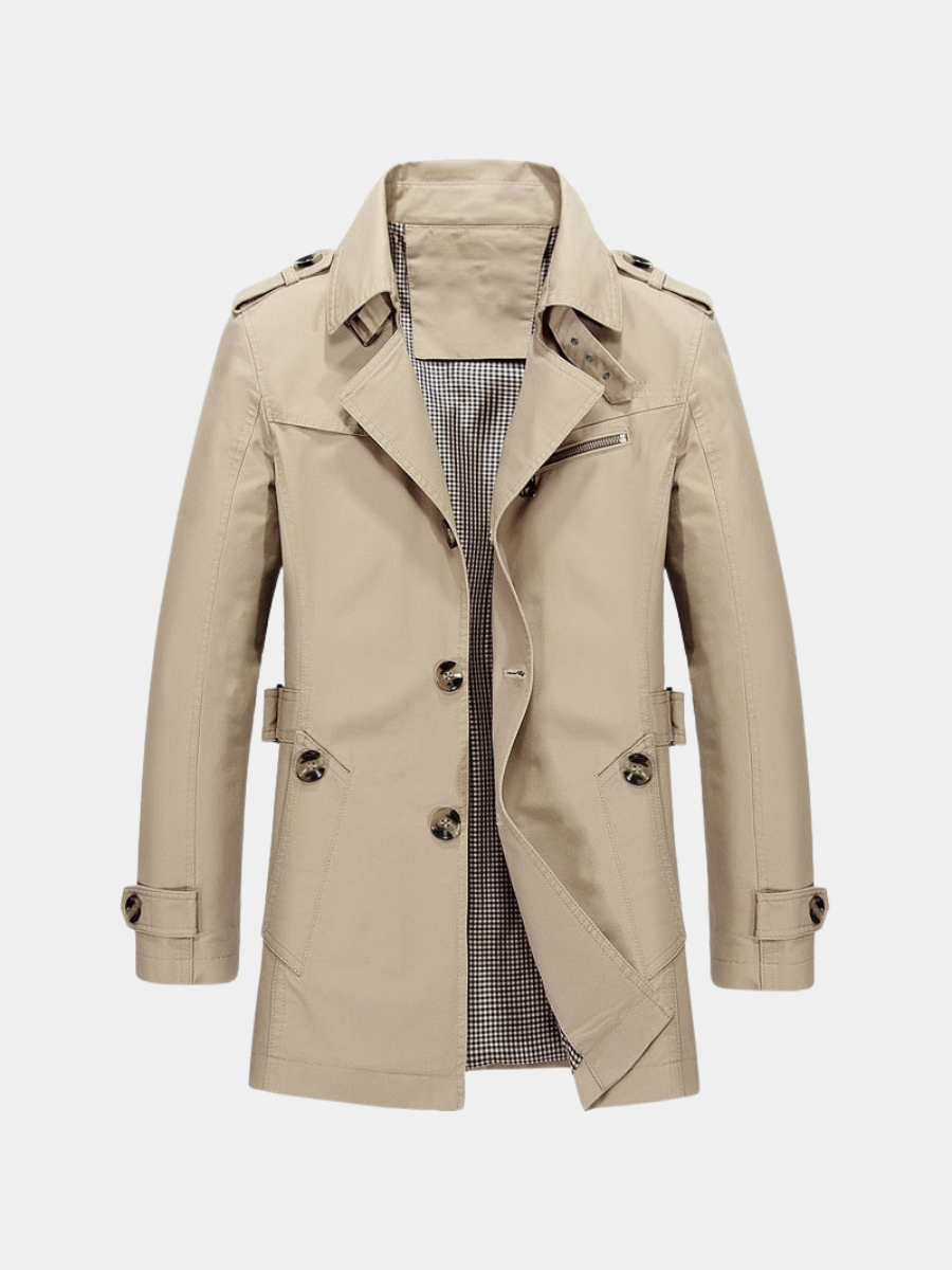 FEDERICO™ | Trench lungo da uomo con bottoni frontali