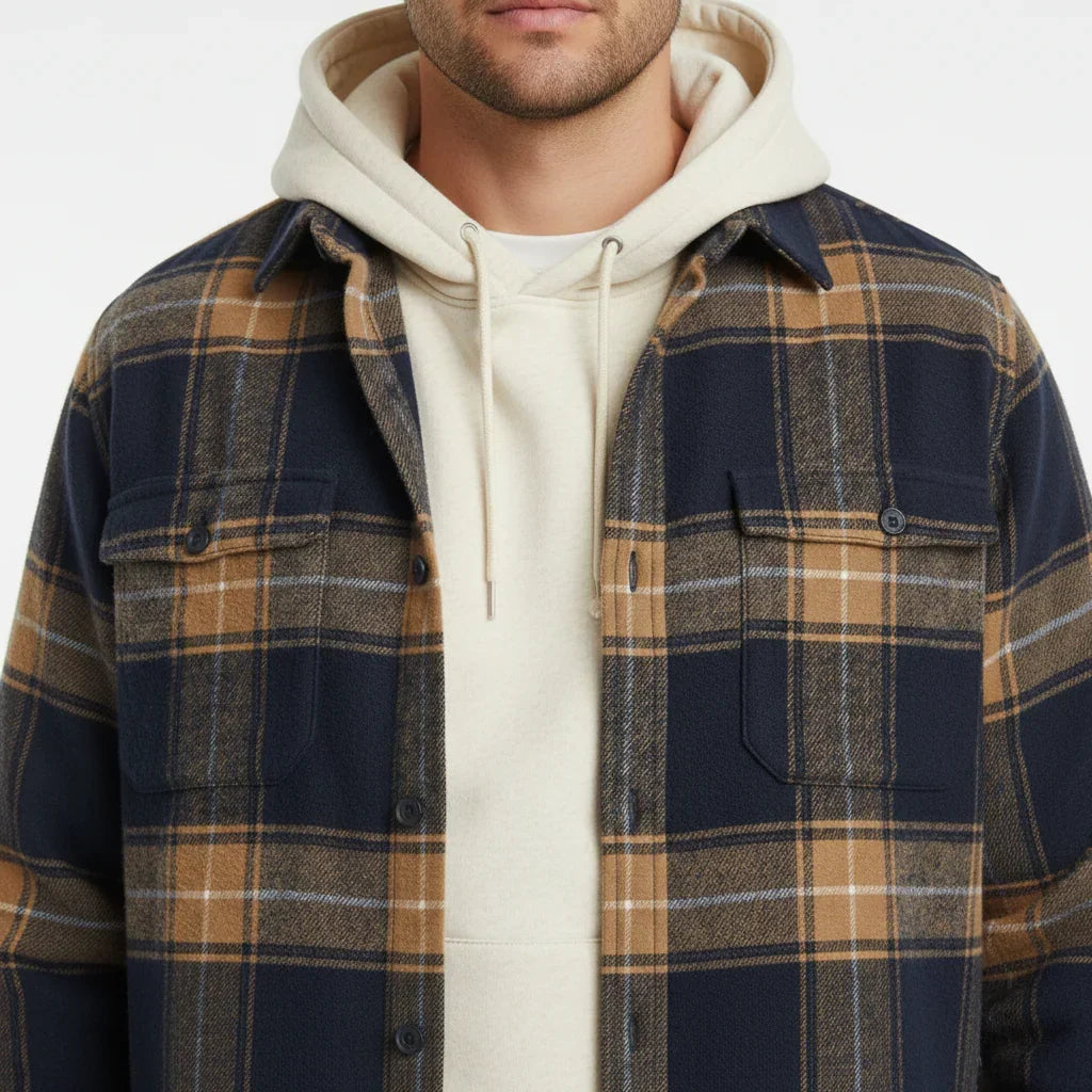 FEDERICO™ | Camicia Rockwell in flanella di cotone garzato