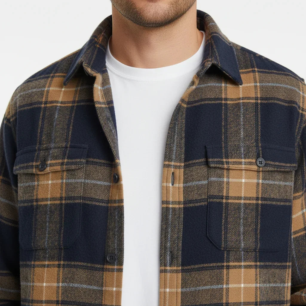 FEDERICO™ | Camicia Rockwell in flanella di cotone garzato