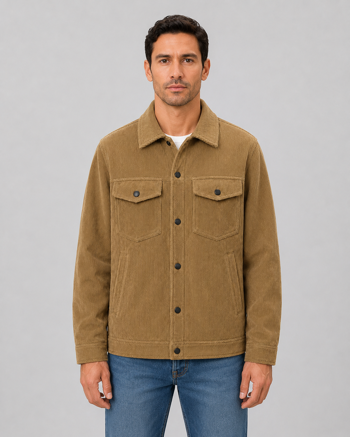 FEDERICO™ | Overshirt uomo in cotone – bottoni automatici