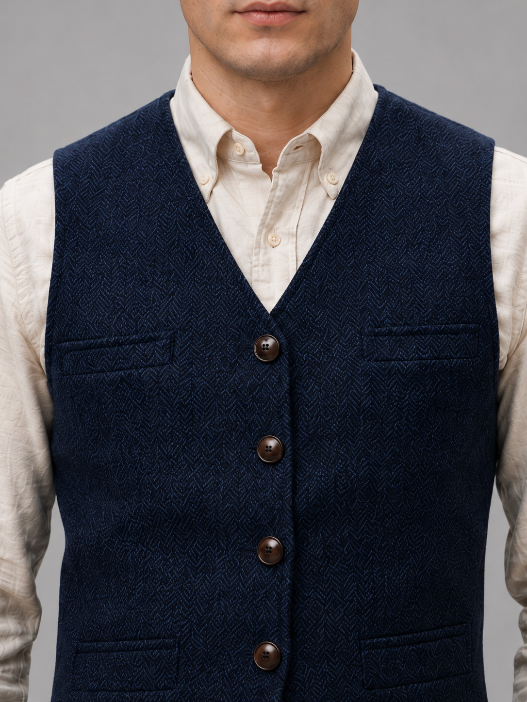 FEDERICO™ | Gilet uomo elegante in tweed – taglio sartoriale aderente