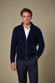 FEDERICO™ | Giubbotto uomo in lana merino – collo in pelliccia di coniglio