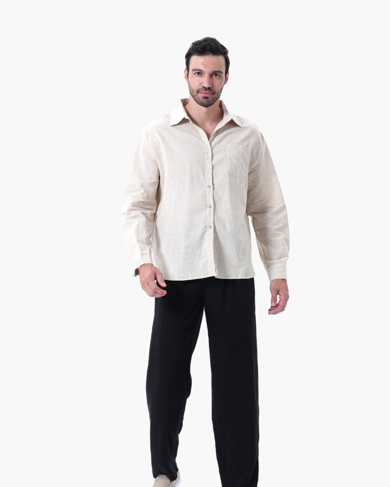 FEDERICO™ | Completo in lino a maniche lunghe