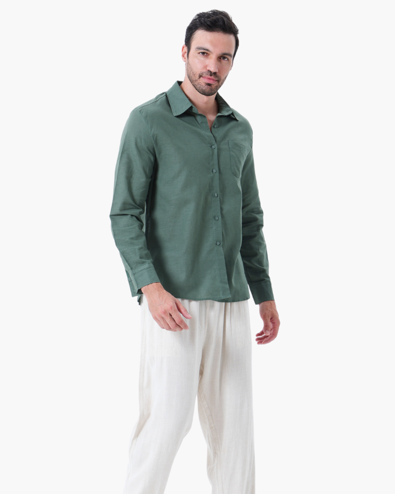 FEDERICO™ | Completo in lino a maniche lunghe