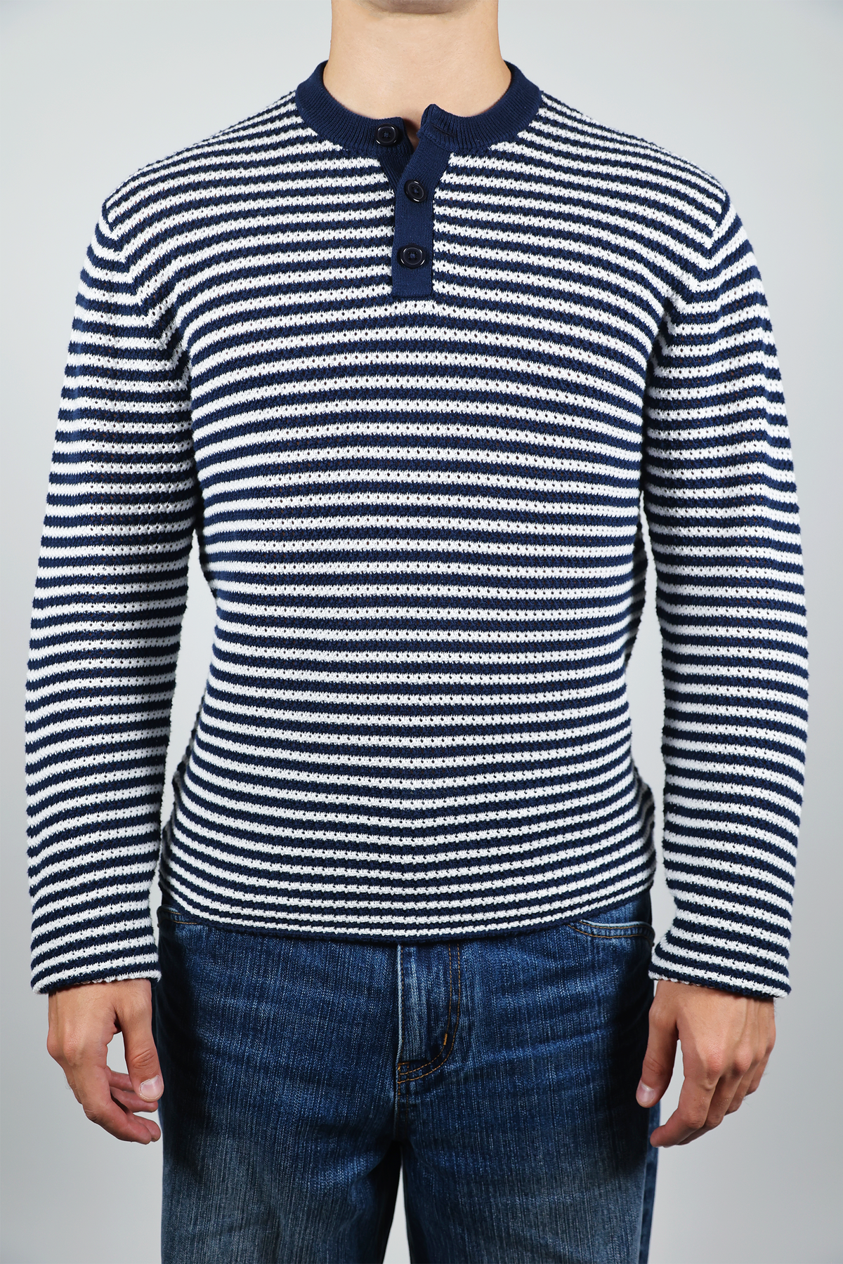 FEDERICO™ | HENLEY DA MARINAIO LAVORATA A MAGLIA