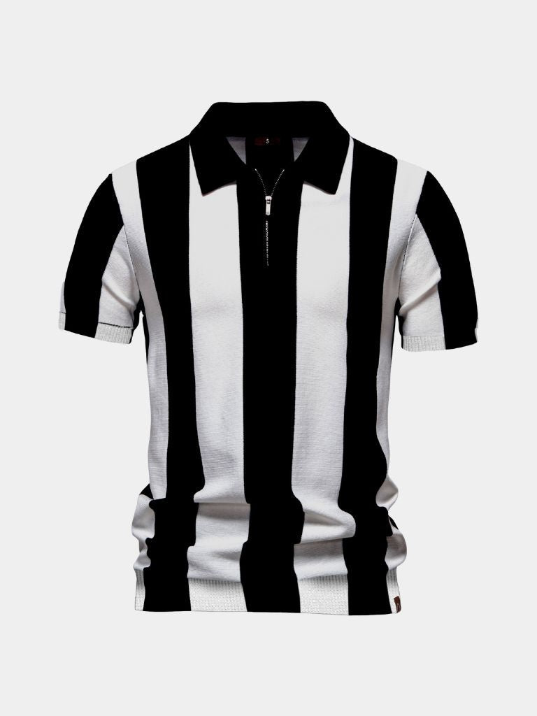 FEDERICO™ | Polo a righe con zip