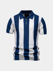 FEDERICO™ | Polo a righe con zip