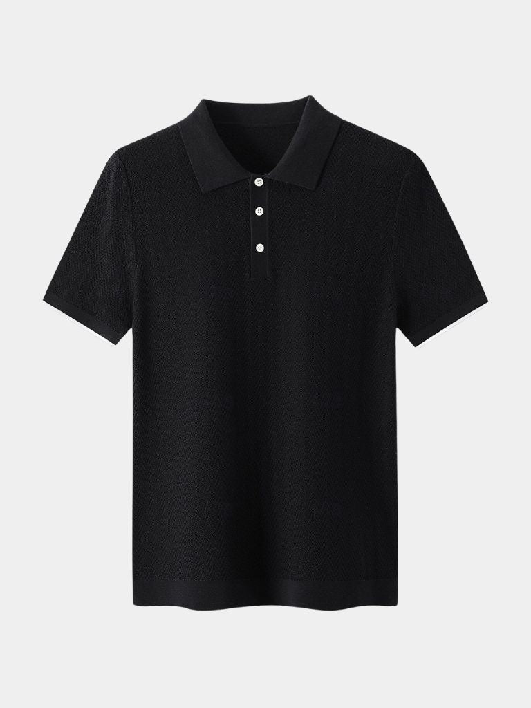 FEDERICO™ | Polo in maglia con motivo a chevron