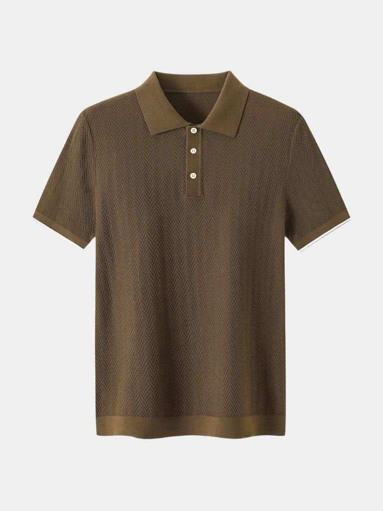FEDERICO™ | Polo in maglia con motivo a chevron